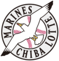 CHIBA LOTTE MARINES PRIMARY EMBLEM PRESENT BACKGROUND Logo Vector