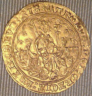 Charles VI double d'or La Rochelle 1420
