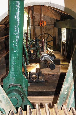 Claverton Pumping Station gearing and sluice cranks