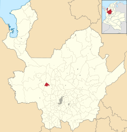 Location of the municipality and town of Giraldo, Antioquia in the Antioquia Department of Colombia