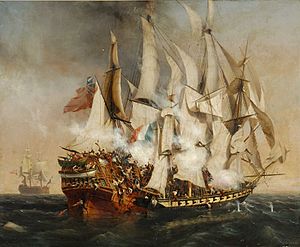 Combat naval - l'abordage du Kent de Garneray (1836) musée de La Roche-sur-Yon