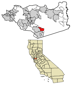 Location of Blackhawk in Contra Costa County, California
