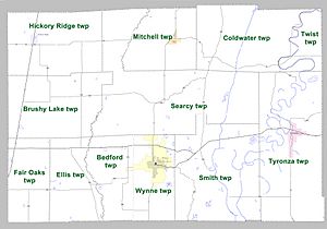 Cross County Arkansas 2010 Township Map large