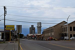 Looking east at downtown Cashton