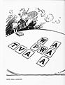 Editorial cartoon mocking FDR's "Alphabet agencies"