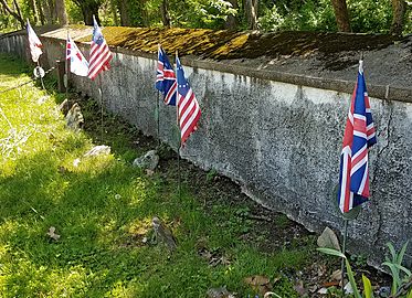 Graves of British and American soldiers killed at the Battle of Paoli in 1777