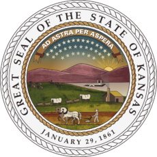 Great Seal of the State of Kansas Colored