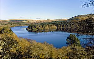 High ground view of Burrator reservoir