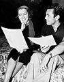 Jeanette MacDonald and Allan Jones backstage (1937)