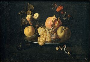 Juan de Zurbarán - Still Life with Fruit and Goldfinch - Google Art Project
