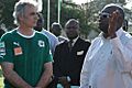Le Président de la Côte d'Ivoire, Laurent Gbagbo et Vahid Halilhodzic, Sol Beni, Abidjan, Côte d'Ivoire, 30.05.'08 (8932)