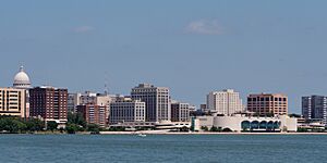 Madison, Wisconsin view from Lake Monona