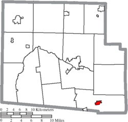 Location of Mount Victory in Hardin County