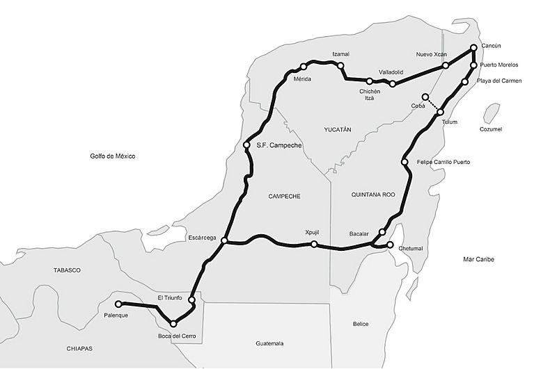 Mapa Tren Maya