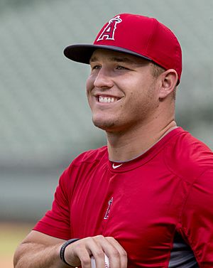 Mike Trout of Anaheim on July 31, 2014
