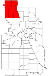 Location of Camden within the U.S. city of Minneapolis