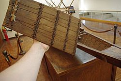 Model of Khufu's solar barque with top removed