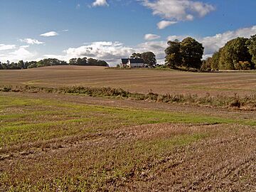 Modern house beside Cairn and Stone Row - geograph.org.uk - 257409