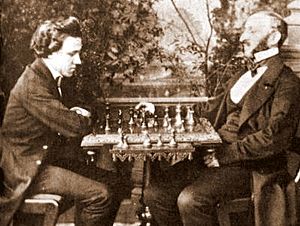 Classic Chess game: Paul Morphy vs Schrufer : Paris (1859