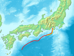 Nankai trough topographic