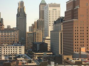 Newark skyline Prudential Headquarters