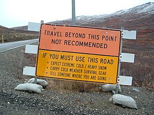 Nome Alaska road sign