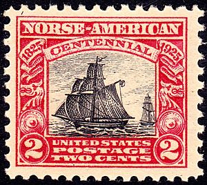 Norse American Centennial Sloop 1925 Issue-2c