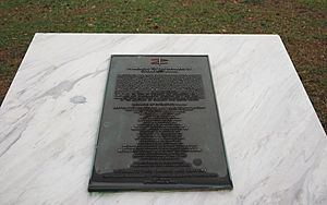 Operation Rimau memorial outside Kranji War Memorial September 2015