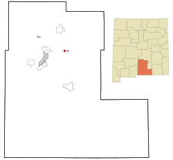 Location of Cloudcroft, New Mexico