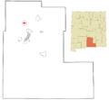 Otero County New Mexico Incorporated and Unincorporated areas Tularosa Highlighted