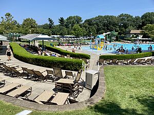 Park at East Hills Pool, East Hills, Long Island, New York August 25, 2021 A