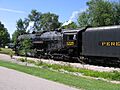 Pere Marquette Locomotive passes through Alma