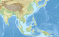 Petaurista nobilis distribution map