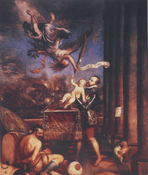 Philip II offering Fernando to Victory