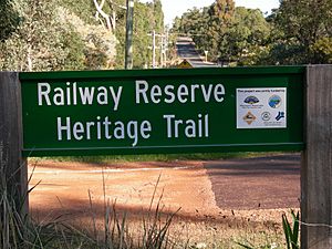 Railway Reserve Heritage Trail Sign Board
