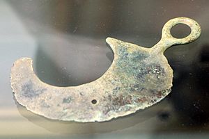 Rasoio in bronzo da tomba a pozzetto 8 del fosso di sodacavalli, 800-750 ac ca