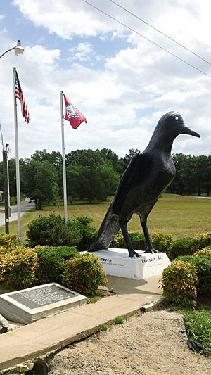 Raven statue in the town, June 2012