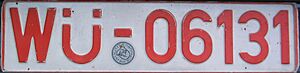 Rotes DIN-Kennzeichen 06