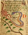 Scorpion and snake fighting Anglo-Saxon c 1050