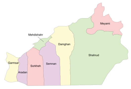 Counties of Semnan Province