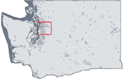 Location of Silver Firs, Washington