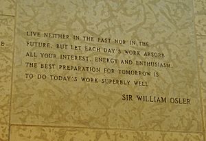Sir William Osler quote in stone