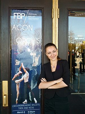 Sonya Belousova at the premiere of Orchis
