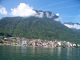 A view of Saint-Gingolph from Lake Geneva