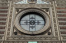 St. Aloysius Catholic Church circular window detail