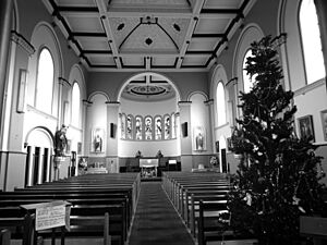 St Patricks Catholic Church Waimate NZ Interior bw