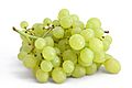 Table grapes on white