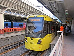 Tram 3074 at Manchester Airport (2)