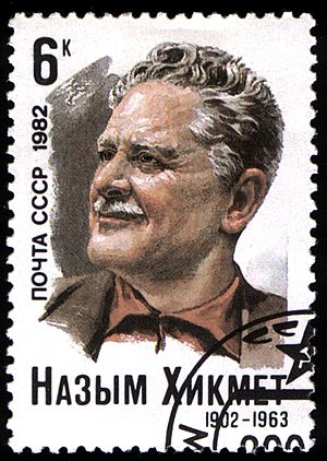 USSR stamp N.Hikmet 1982 6k.jpg
