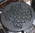 Waffle iron in shape of Texas